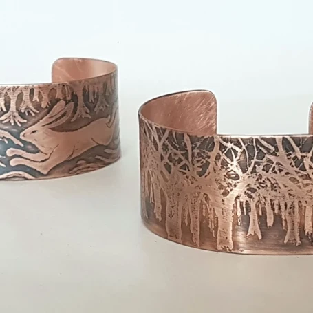 Out of Line Cuffs in Copper