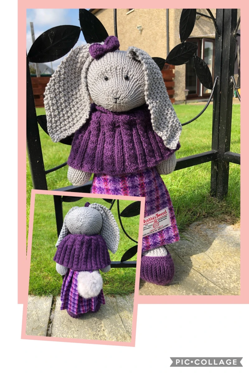 Cute knitted rabbit, great to give or get