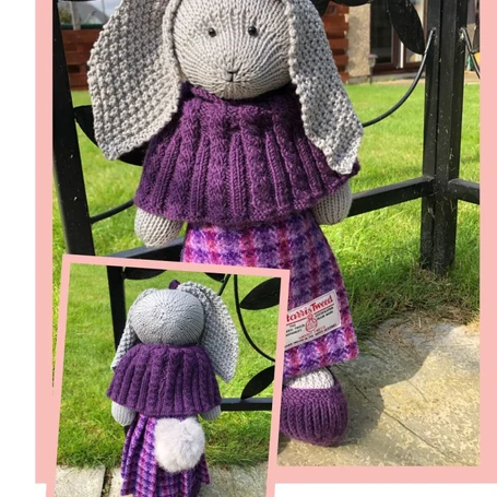 Cute knitted rabbit, great to give or get