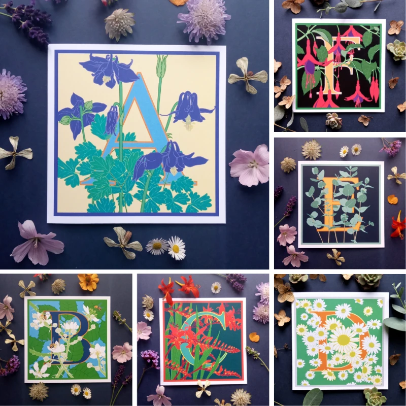 The Plant Alphabet Range of Greetings Cards