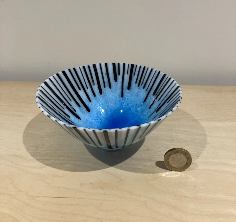 Glass Bowl with stripes
