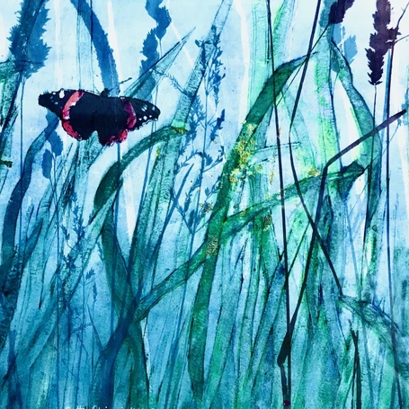 Butterfly in the Blue